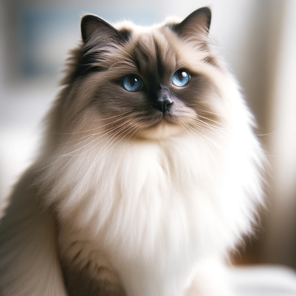Seal point ragdoll cat